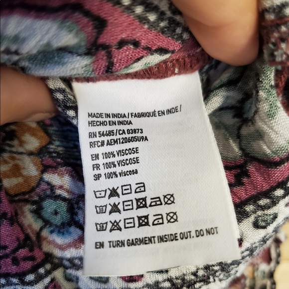 American Eagle Floral Print Beaded Sequence Romper - Picture 7 of 10